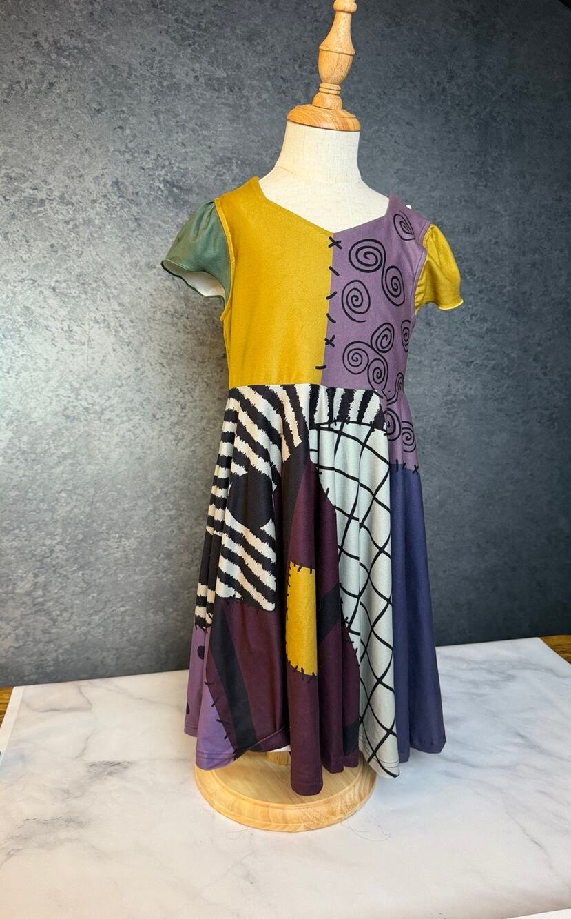 Only Little Once - Nightmare Before Christmas Inspired Sally Dress - Sz 7 NWT